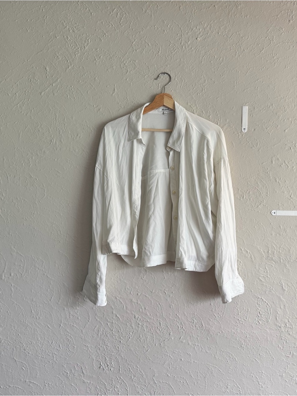 Madewell White Button-Front Women's Shirt